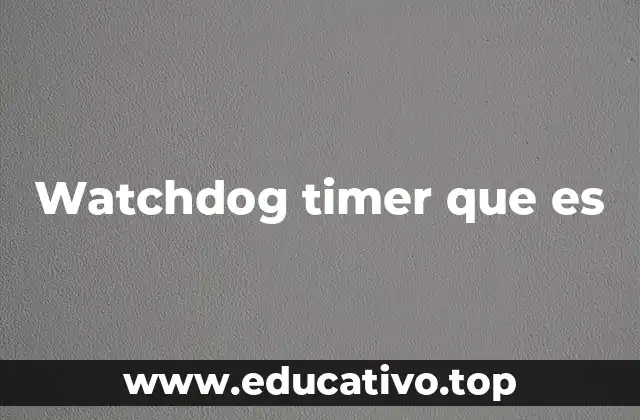 Watchdog timer que es