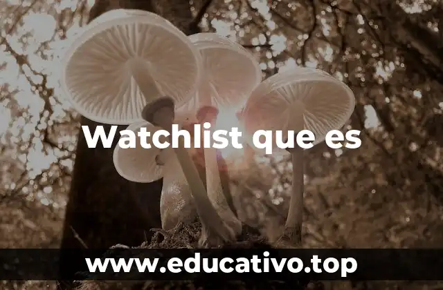 Watchlist que es