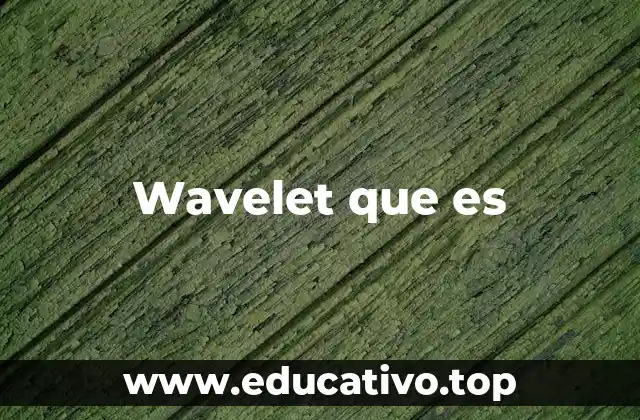 Wavelet que es