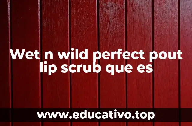 El Wet n Wild Perfect Pout Lip Scrub y su importancia en la rutina de belleza