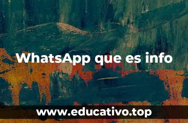 WhatsApp que es info