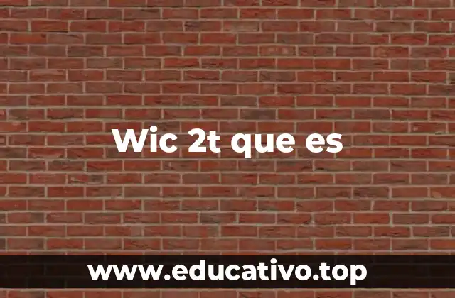 Wic 2t que es