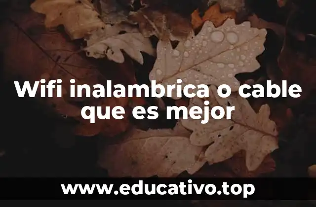 Wifi inalambrica o cable que es mejor