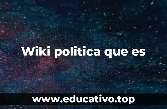 Wiki politica que es