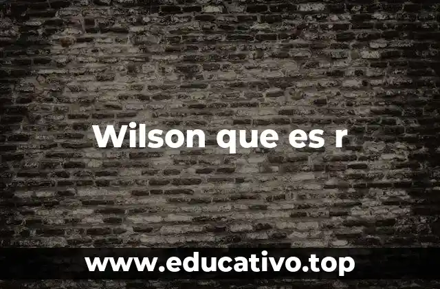 Wilson que es r