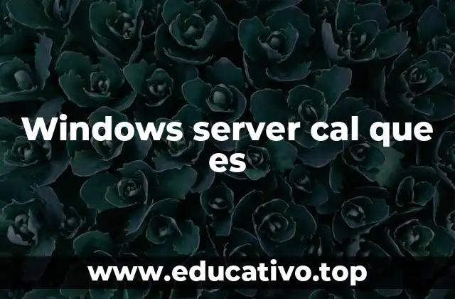 Windows server cal que es