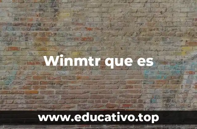 Winmtr que es