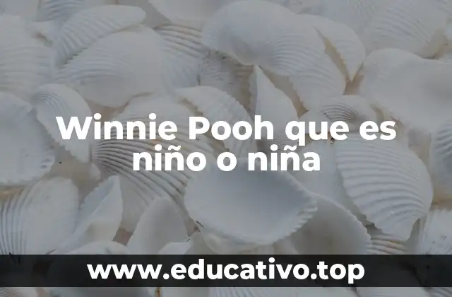 Winnie Pooh que es niño o niña