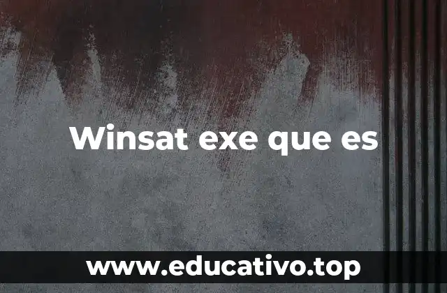 Winsat exe que es
