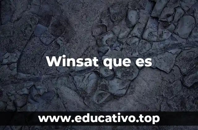 El papel de winsat en el diagnóstico del sistema