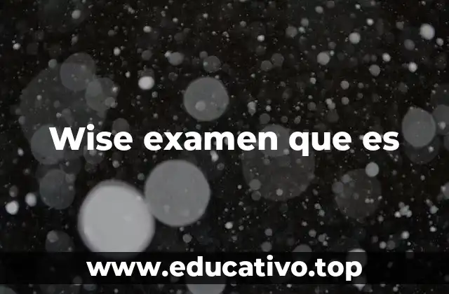 Wise examen que es