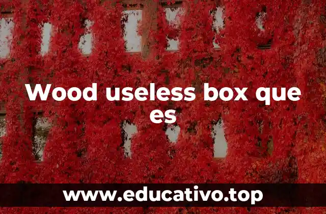 Wood useless box que es