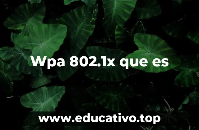 Wpa 802.1x que es