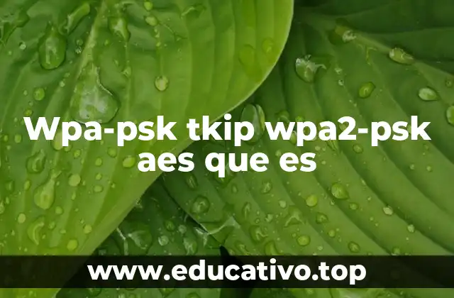 Wpa-psk tkip wpa2-psk aes que es