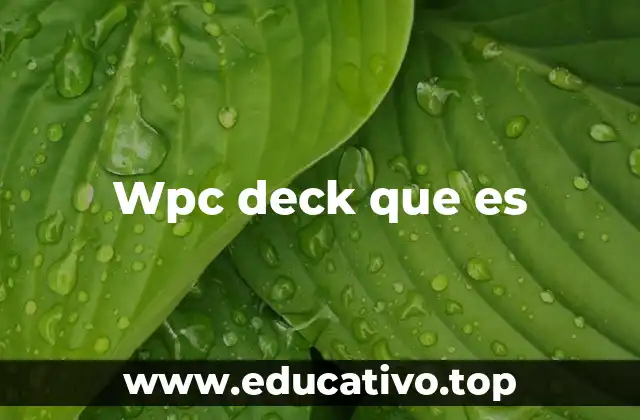 Wpc deck que es
