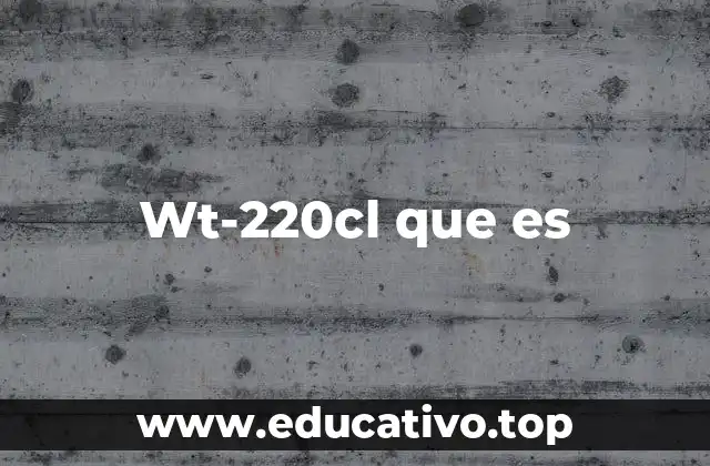 Wt-220cl que es