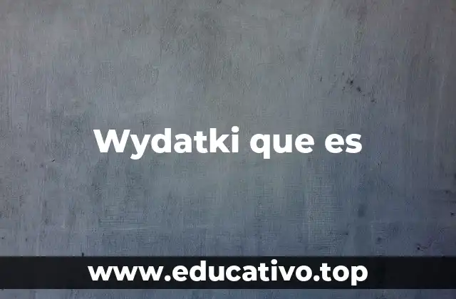 Wydatki que es