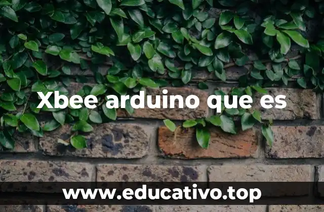 Xbee arduino que es