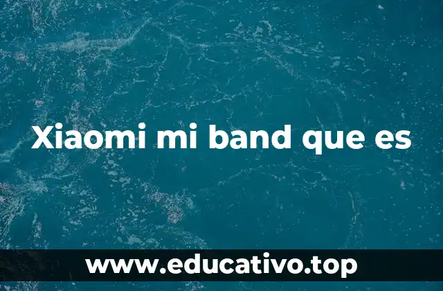 Xiaomi mi band que es