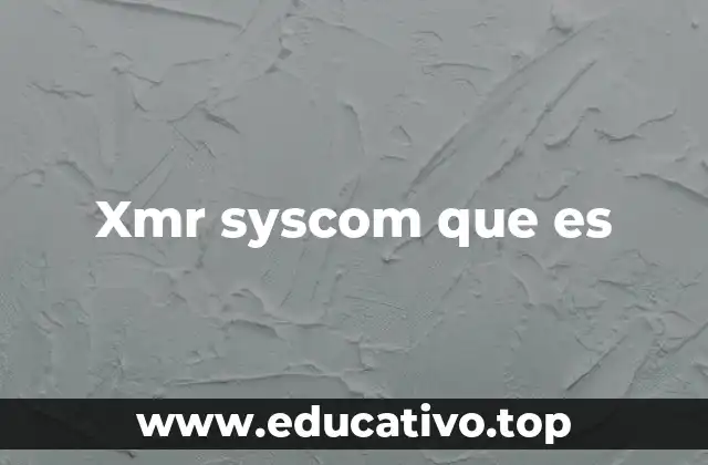 Xmr syscom que es