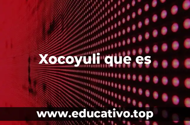 Xocoyuli que es