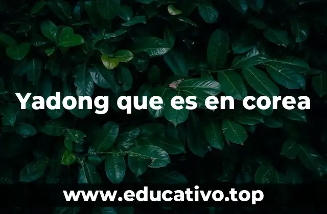 Yadong que es en corea