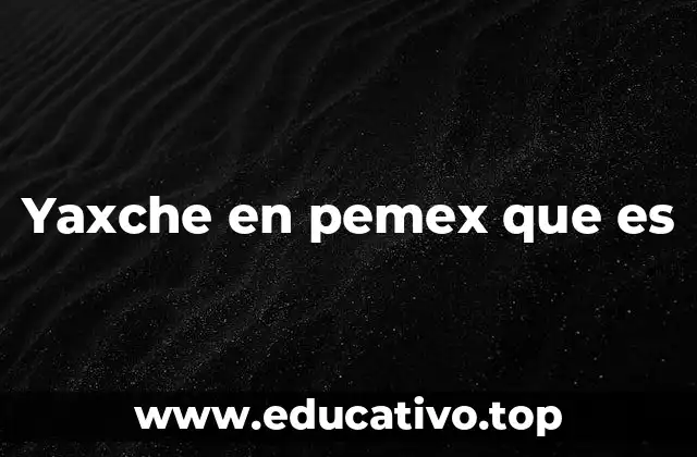 Yaxche en pemex que es