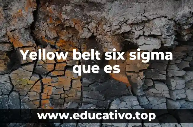 Yellow belt six sigma que es