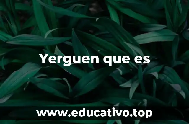 Yerguen que es