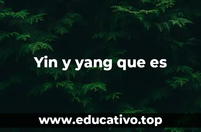 Yin y yang que es