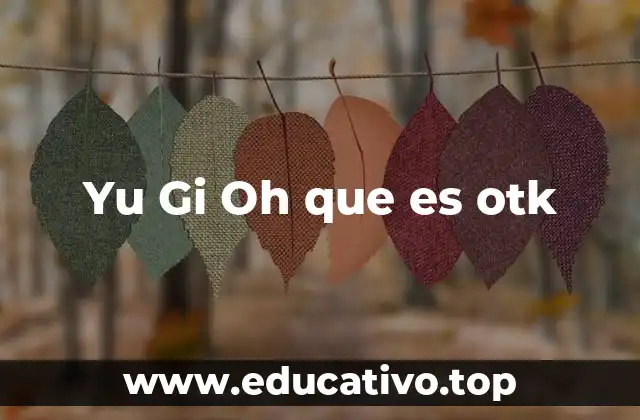 Yu Gi Oh que es otk