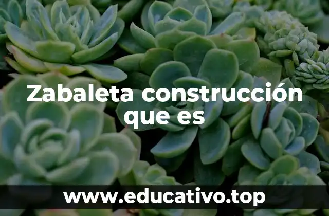 Zabaleta construcción que es