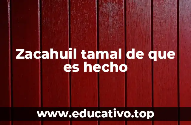 Zacahuil tamal de que es hecho