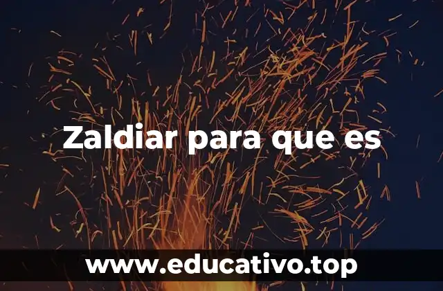 Zaldiar para que es