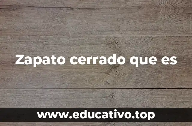 Zapato cerrado que es