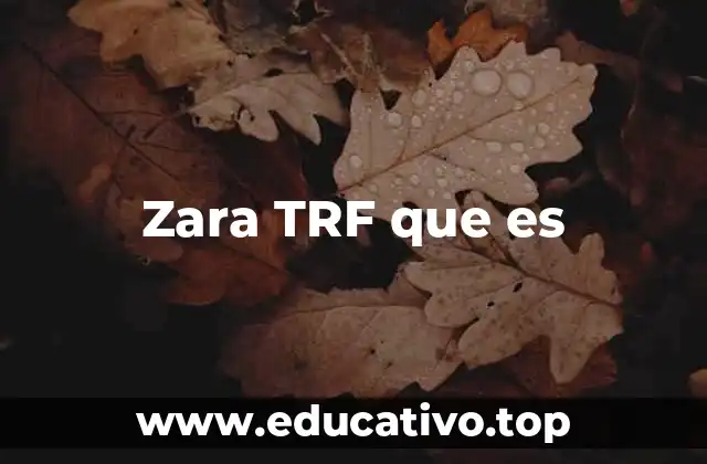 Zara TRF que es