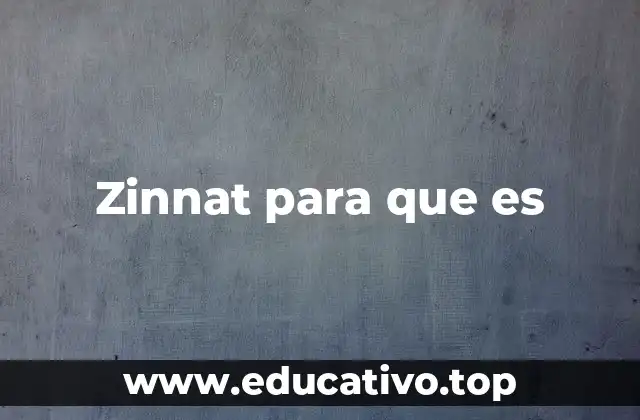 Zinnat para que es