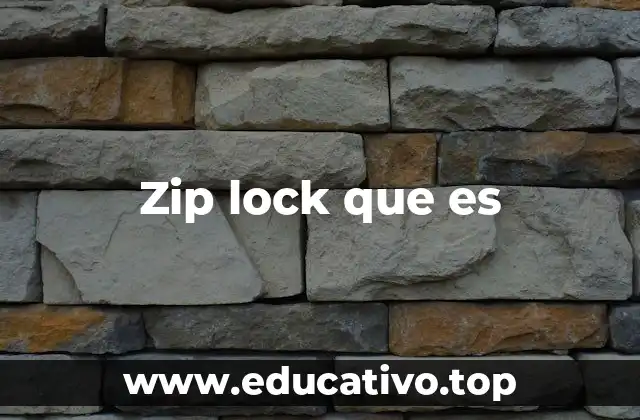 Zip lock que es