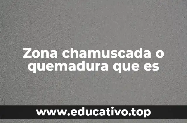 Zona chamuscada o quemadura que es